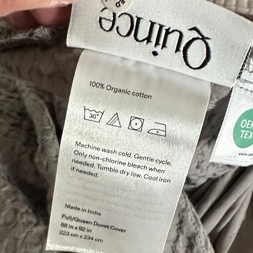 Quince Organic Luxe Honeycomb Duvet Cover